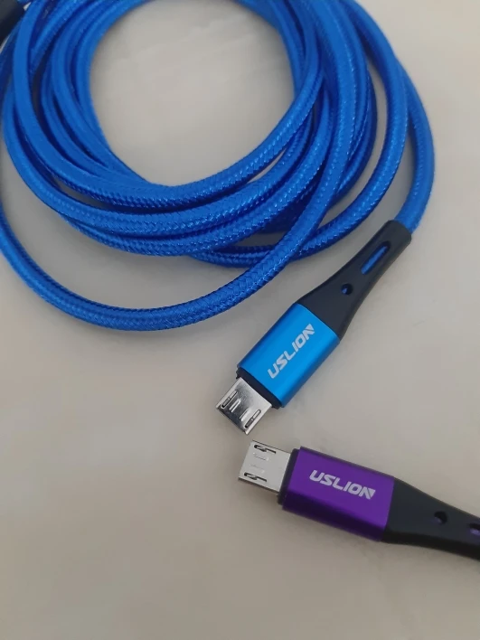USLION 3A Micro USB Cable Fast Charging for Samsung Xiaomi Huawei Realme OPPO Android Mobile Phone USB Data Wire Cord 0.5/1/2/3M photo review