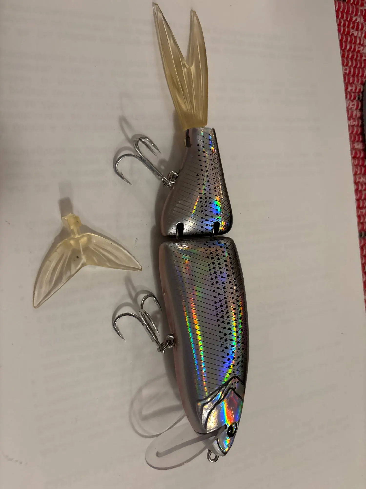 Gros Leurre Articulé 14 Cm – Poisson Nageur Coulant, Pour Brochet, Multicolore, Neuf