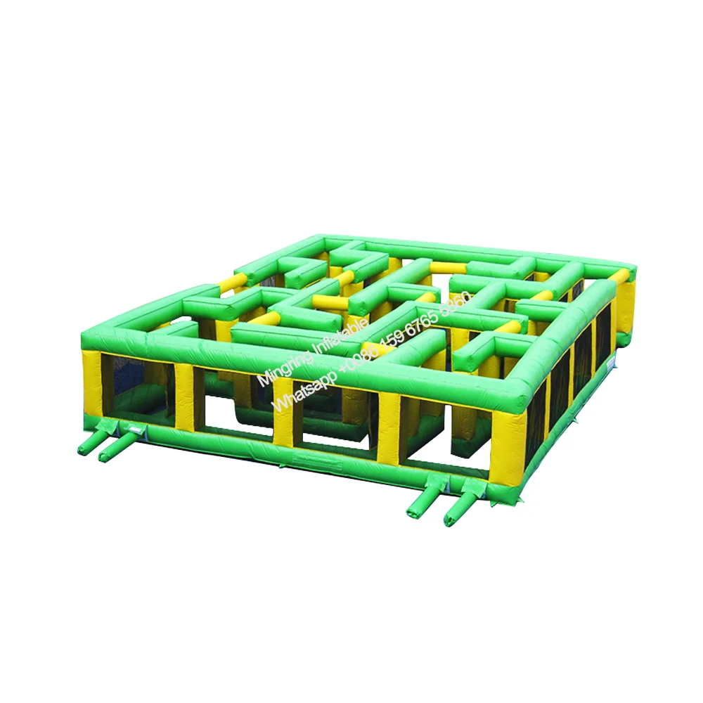 Inflatable Giant Maze Obstacle Course, Laser Tag, Haunted Game for Outside