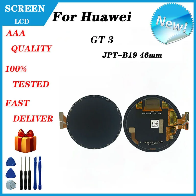 For HUAWEI Watch GT 3 LCD Display + Touch Screen For HUAWEI Watch GT3 JPT-B29 LCD Display AMOLED Display 46mm