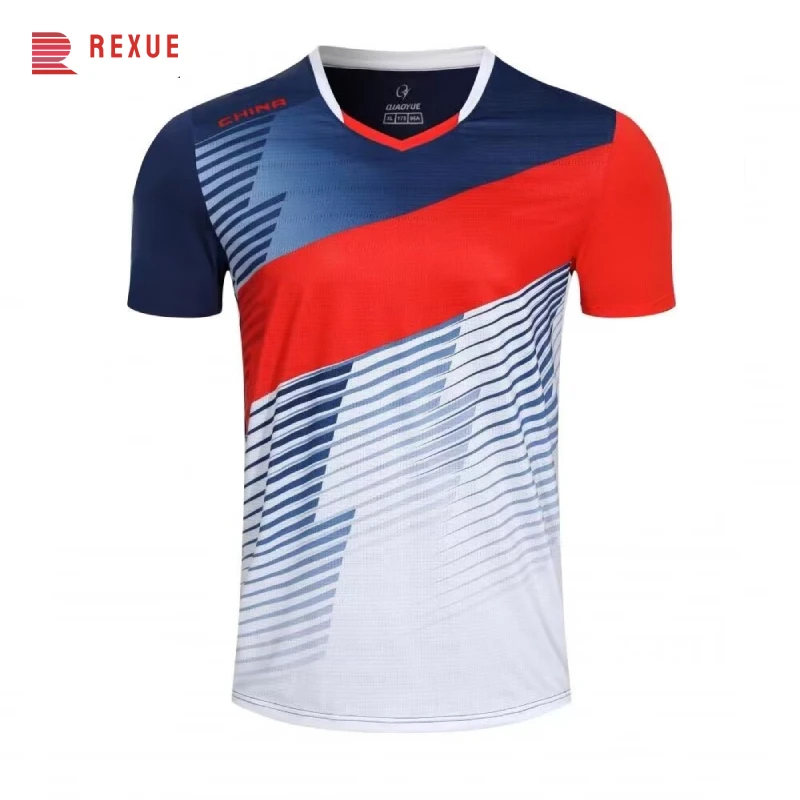 Ice Mesh Silk Tennis Shirt Short Sleeve V Neck Badminton Tshirt Training Pingpong Jersey For Men Women Quick Dry Sportwears