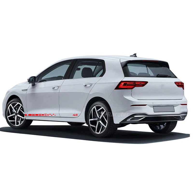 Gti Clubsport 45 Style Door Side Stripes Skirt Sticker Vw - Temu