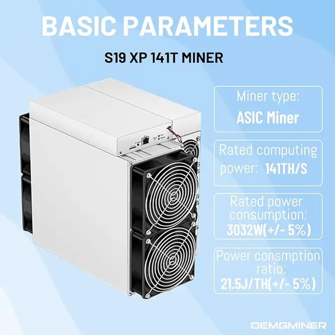 

Биткоин-Майнер Bitmain Antminer S19 XP 141T 3032 Вт, Биткоин-Майнер BTC/BCH, Крипто-Майнер