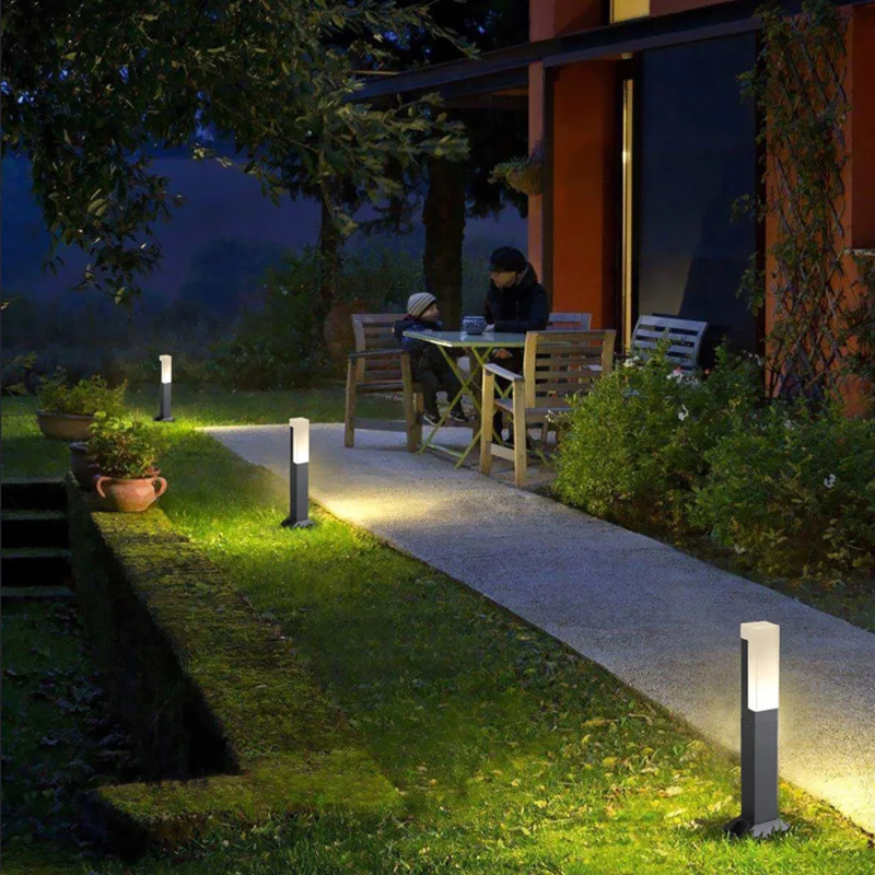 Outdoor Waterproof IP65 10W LED Lawn Lamp New Style Aluminum Pillar Garden Path Square Landscape Lawn Lights AC85-265Pillar lamp garden lights