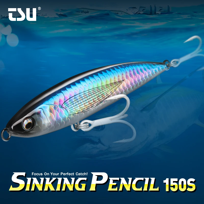 TSURINOYA Ocean Boat Fishing Surface Pencil FANATIC 140F 140mm 46g Saltwater  Fishing Lure For Tuna GT Stick Offshore Hard Bait - AliExpress