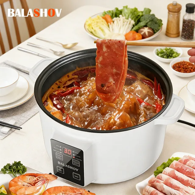 Cuiseur électrique multifonctionnel 3,5 l, marmite domestique intelligente antiadhésive, ustensiles de cuisine pour la cuisine et les appareils ménagers, marmite de riz EU 1