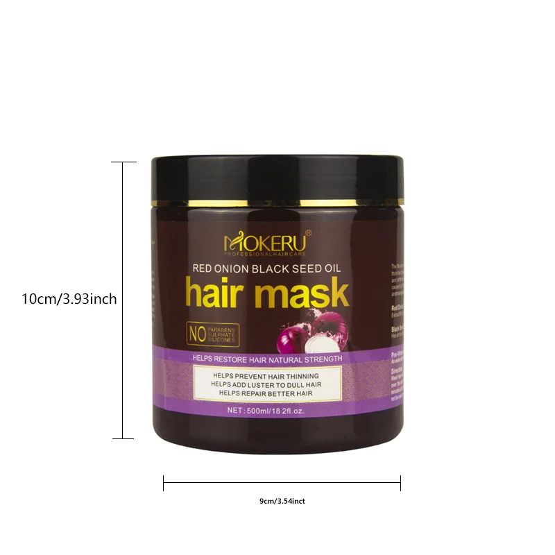Mokeru Red onion Hair Mask Daily care at home Hair mask for Women Nourishes the ends repairs damaged hair curly hair products500