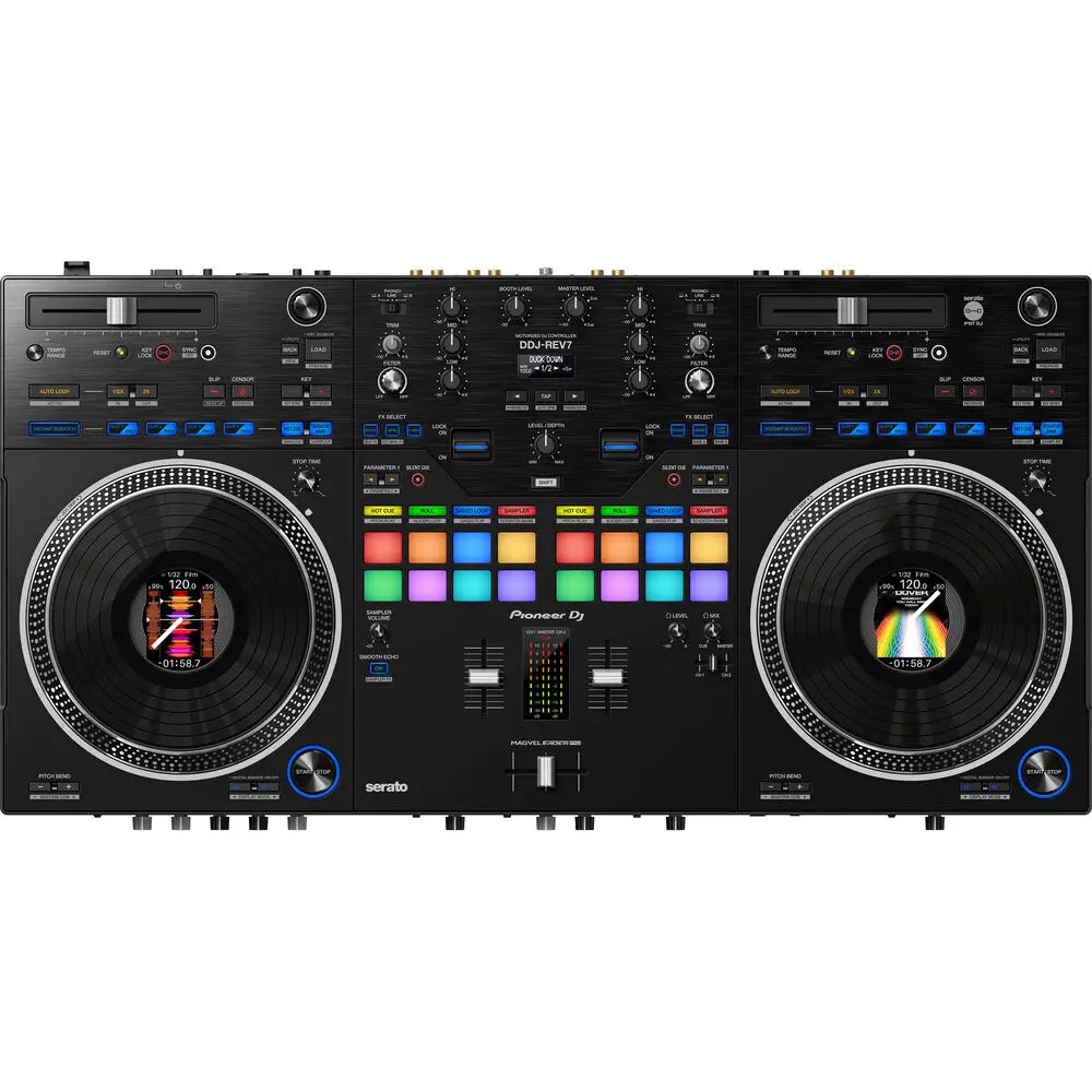 개척자 DJ DDJ-REV7 전동 조그 휠 포함, 2 채널 rekordbox 및 Serato DJ Pro 컨트롤러, 신제품