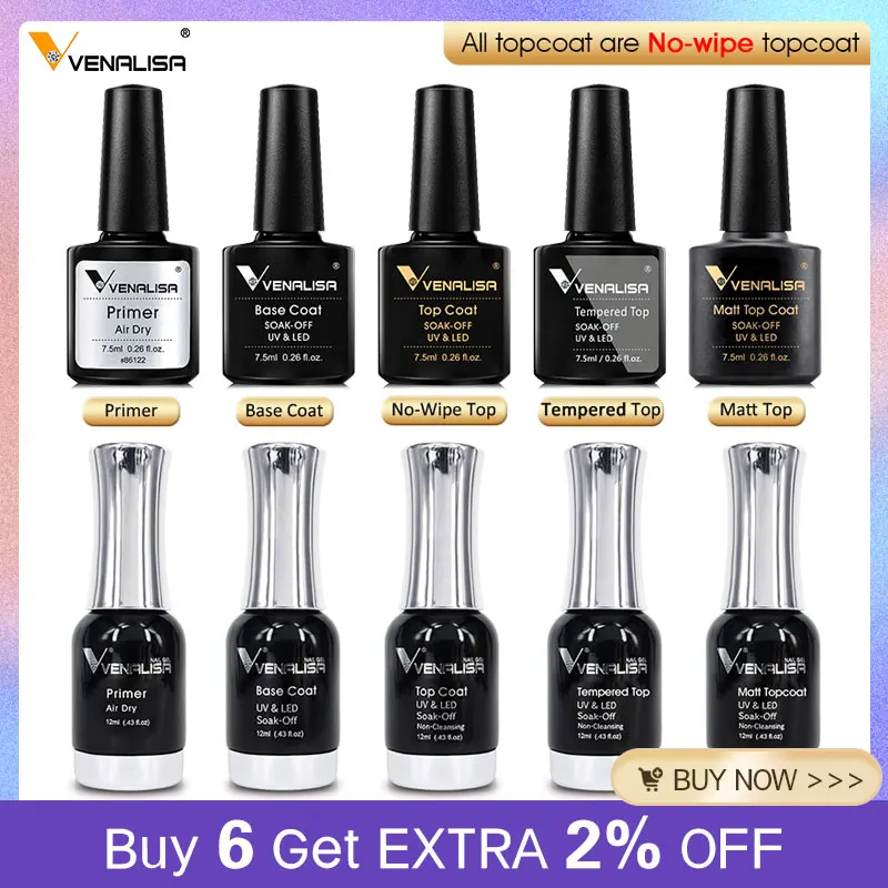 VENALISA-esmalte de Gel para uñas, Base mate para salón de manicura profesional, secado rápido, sin ácido, UV, LED