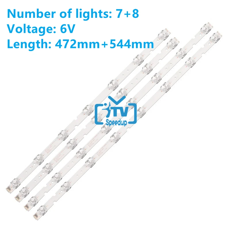 4Pcs LED Bar สำหรับ TCL 55DP603 55DP600 55P65US 55U3800C 55P65 55D6 ...