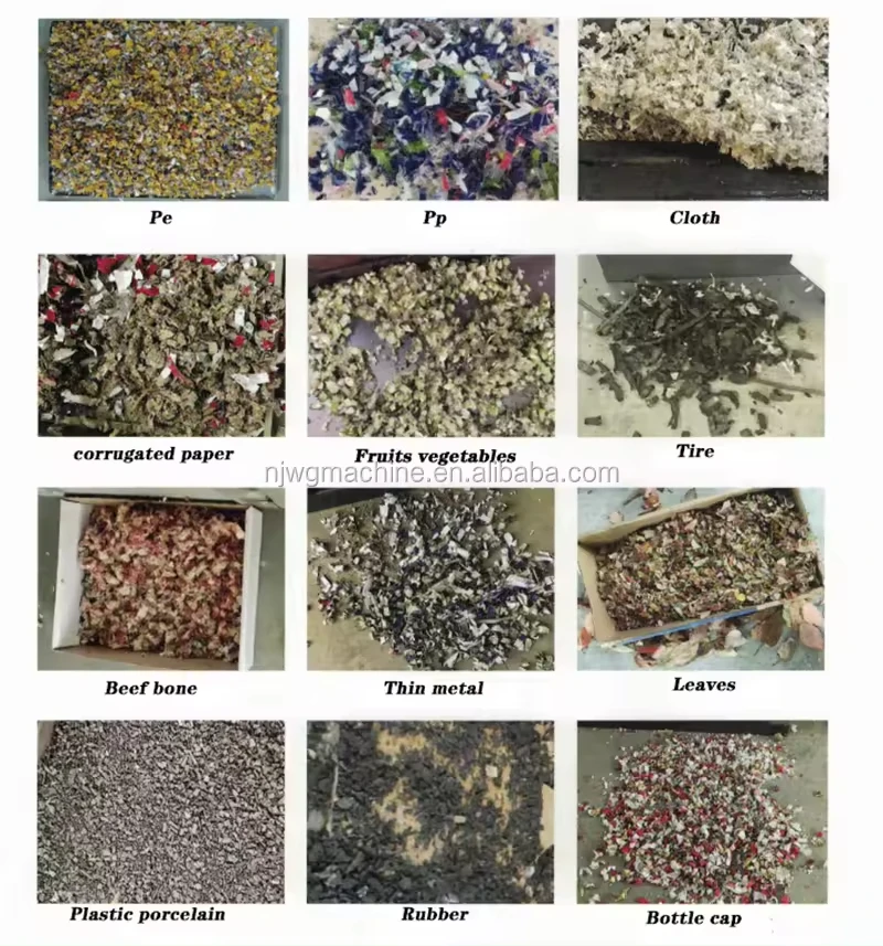 Dual shaft shredder chassis metal shredding refrigerator air conditioning disassembly separation Scrap Aluminum  shredding 6