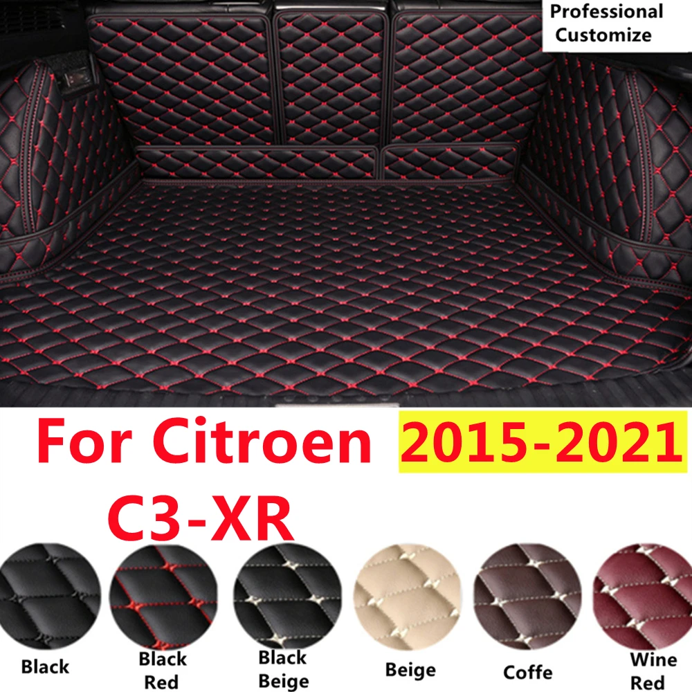 

Полный комплект, подходит для Citroen C3-XR 2021 2020-2015, автомобильные фитинги, коврик для багажника автомобиля, задний поднос для груза, XPE кожа