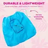 Blue travel laundry bag, 21” x 22”. Zipper and drawstring closure. Expandable, foldable, and durable for suitcase organization 3