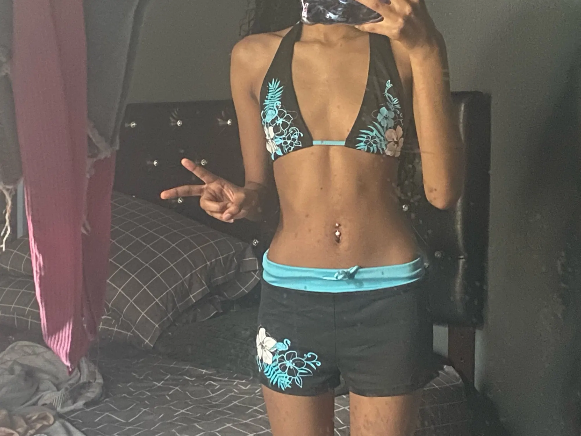 Vintage Flower print Cutie set Bikini 2000s Swimsuit Sexy Women Bathing Fashion Halter Strap Swimwear High Street Beach Female photo review