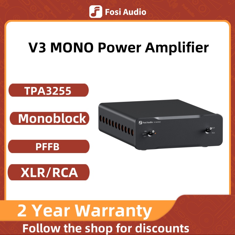 Fosi Audio V3 Mono Stereo Power Amplifier 2/2.1/3/4/5 Channel TPA3255 Mini Amp 240W Professional Amplifier