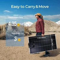 Kit de panneaux solaires flexibles 250W, 2 modules solaires monocristallins 125W 18V avec contrôleur de charge solaire 20A et câbles, système solaire complet IP67 étanche et léger pour camping-car, camping, bateau, charge de batterie 12V 3