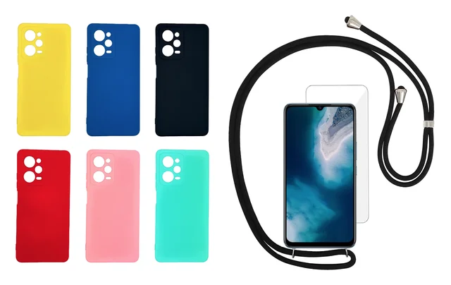 Cool Funda con Cordón Negro para Xiaomi Redmi Note 9S / Note 9 Pro