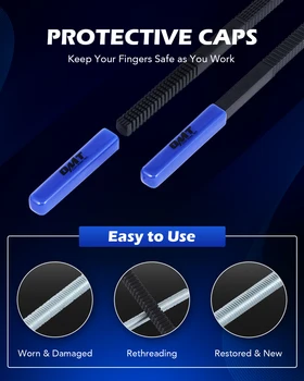 OMT 48pc Thread Chaser Set Metric and SAE Thread Repair Restorer Kit UNC UNF w Case Rethreading Kit 6