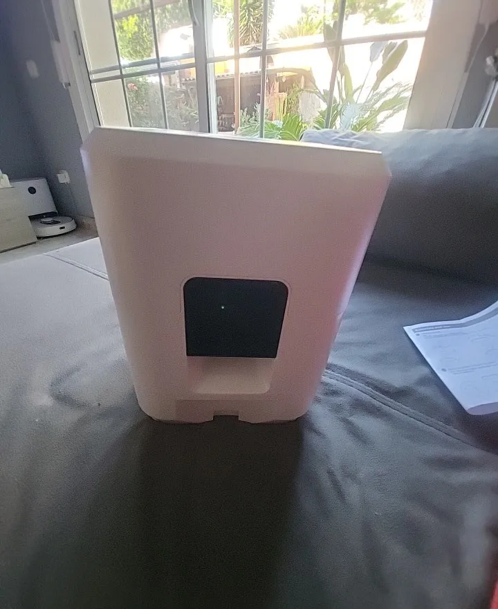 Comedero inteligente para mascotas, alimentador automático para gatos, máquina de comida lenta para perros con dispensador automático de comida para gatos cuantitativo temporizado, tazón para perros y gatos photo review