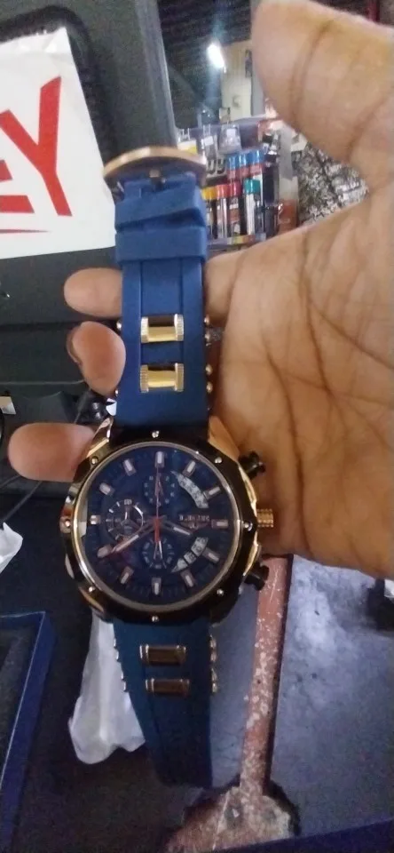 Relojes de moda para hombre, reloj deportivo de silicona de lujo de marca superior, reloj de cuarzo con fecha, reloj de pulsera impermeable, reloj cronógrafo para hombre photo review