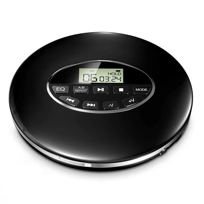 Round Style Portable CD Player Headphone HiFi Music Reproductor CD