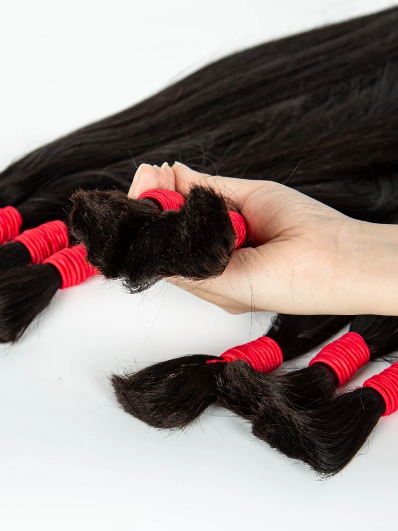 Egyenesen Elhízott termet Emberi haja számára braiding 26 28 hüvelykes nincs vetülékfonallal 100% Töretlen haja Göndör Emberi braiding haja kiterjesztések számára boho braids