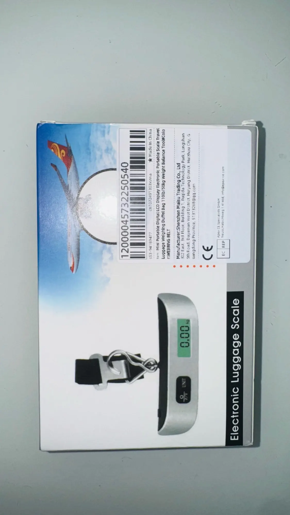 Silver Portable Luggage Scale