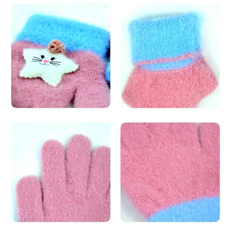 EBOOT Kids Gloves Full Fingers Knitted Gloves Warm Mitten Winter Favor For Little Boys And Girls(Bright Color,1-3 Years - View #14