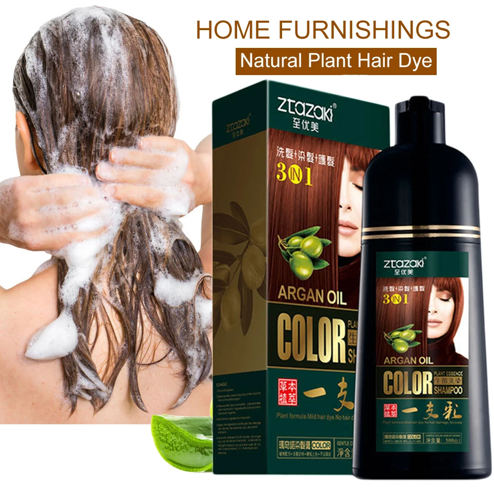 

Argan Oil Hair Dye Shampoo Hair Styling Fast Dye Hair Natural Gray White Hair Color Dye Treatment Hair Shampoo