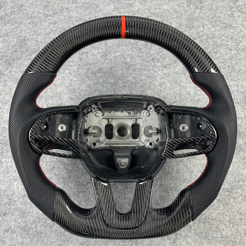 

Для Dodge Challenger Grand Cherokee углеродное волокно рулевое колесо автомобильные аксессуары для интерьера светодиодные