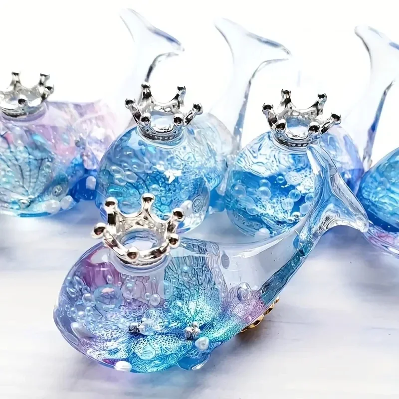 2Pcs Crystal Silicone Moulds Epoxy Resin Dolphin Mould Silicone Moulds 3D Ocean Animal Set Whale Epoxy