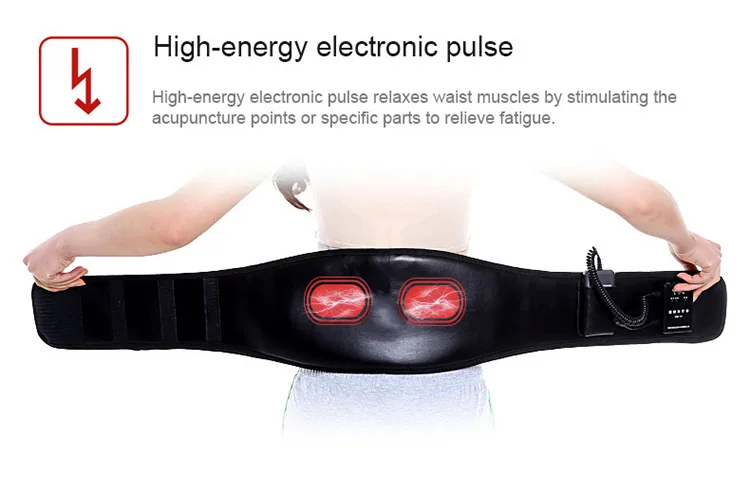 Electronic Muscle Stimulation Electrode Pulse Tens Unit Therapeutic Belt For Lumbar Muscle Strain 9