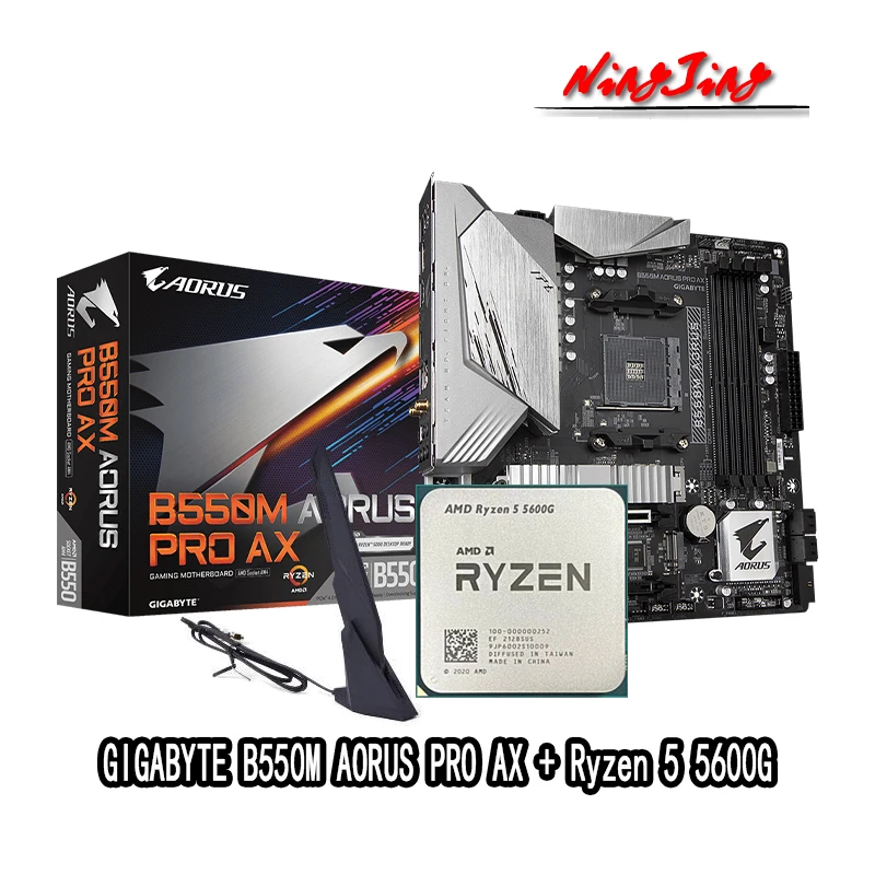Amd Ryzen 5 5600g R5 5600g Cpu + Gigabyte B550m Aorus Pro Ax