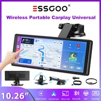 ESSGOO Support universel portable sans fil CarPlay 10,26' pour camping-cars, camions, bus, autoradios, écrans de navigation, Android Auto, Bluetooth, FM, commandes au volant, facile à installer 1