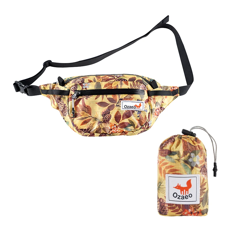 2L travel waist bag, water resistant, lightweight, hiking fanny pack with 3 zipper pockets and adjustable strap 6