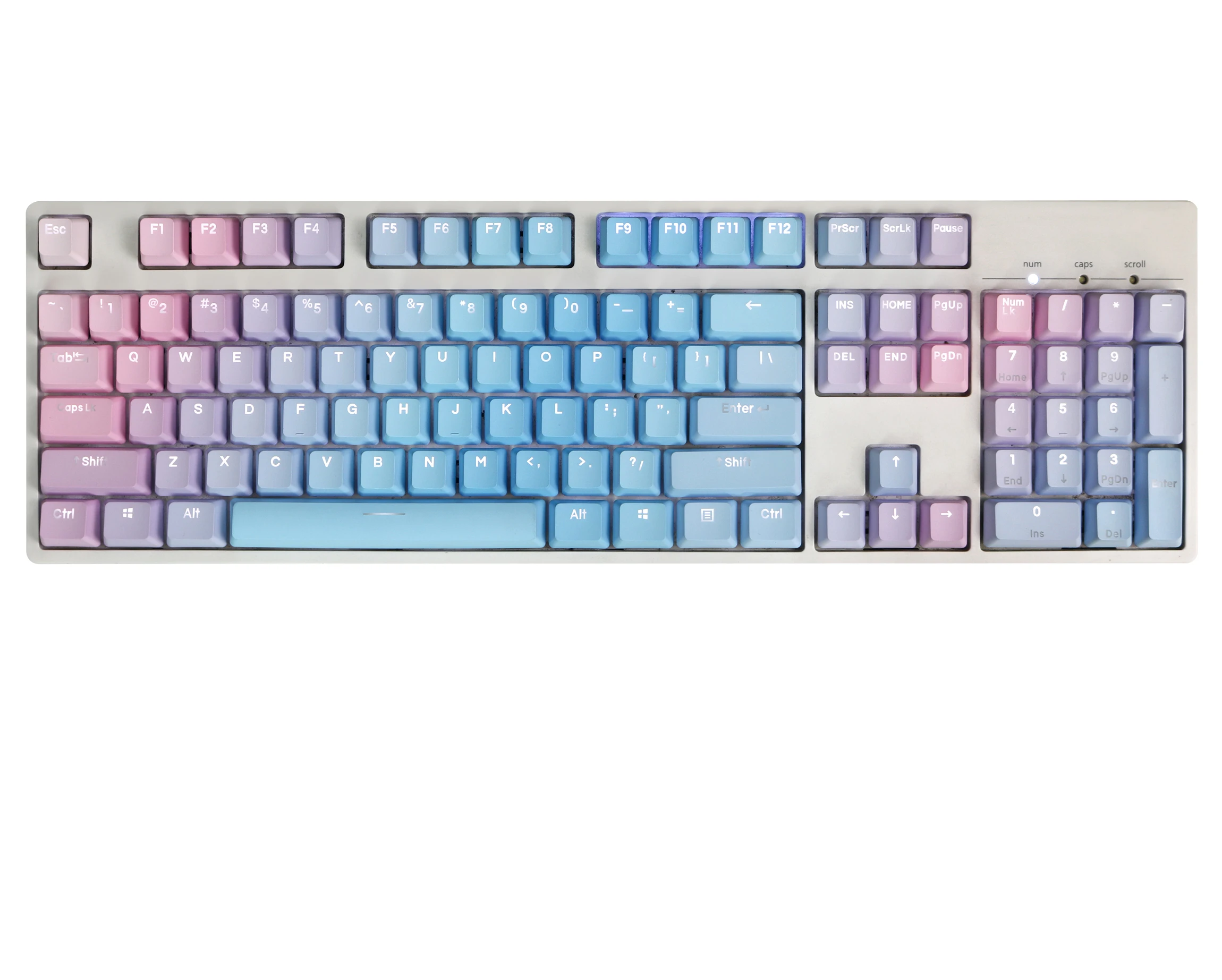 Keycap Transparente, Side ou Top Impressão Keycaps para GK61 68 87 Teclados