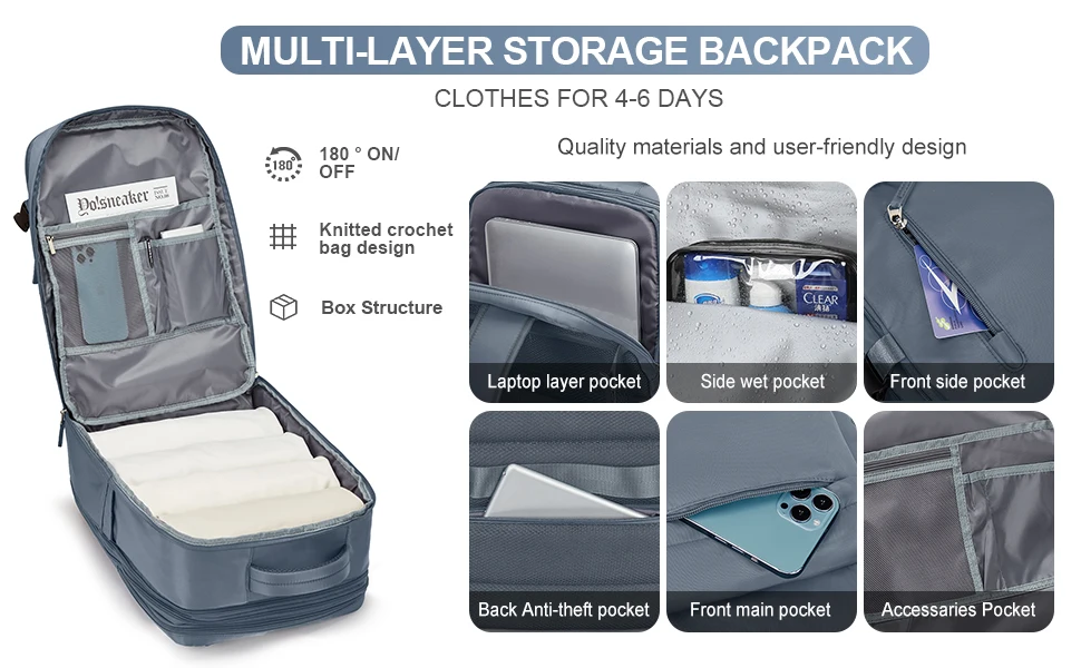 A1fc38cc2113e49e3bb9bfaa82b012b9bE Extra Large Travel Backpack for Men Women, Person Item Flight Approved Scalable Carry On Backpack, Waterproof Camp Laptop Backpack Mallzona