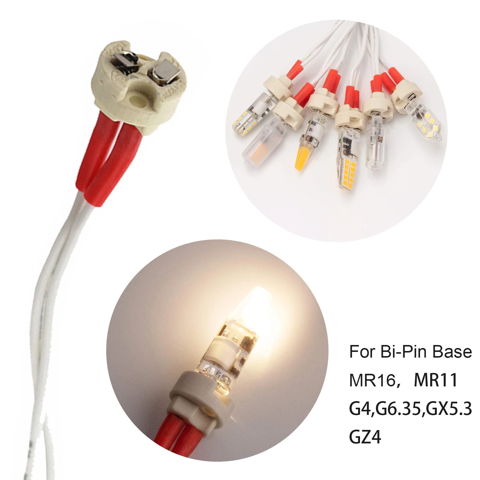 Lamp Holder Lamp Bulb Holder Lamp Base Led Lamp Base MR16 Gu10 Socket Base Connector Ceramic Holder Lamp Wiring For GU10 Base Halogen Socke Or GU10 Led Bulb