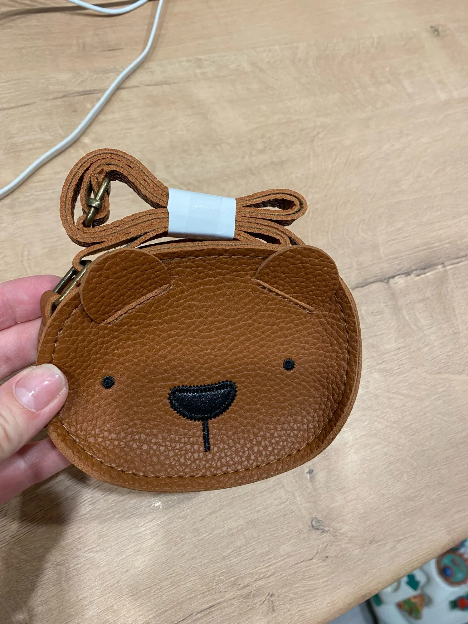 3in1 Cute Bear Design Handle Backpack W Crossbody And Wallet Set