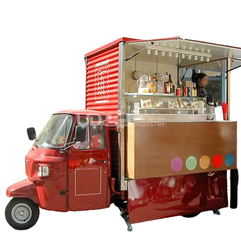 Street Fast Food Carrello Cucina Mobile Completamente Attrezzato Piaggio Ape Food Truck Mobile Cocktail Bar Camion Elettrico Per Matrimoni