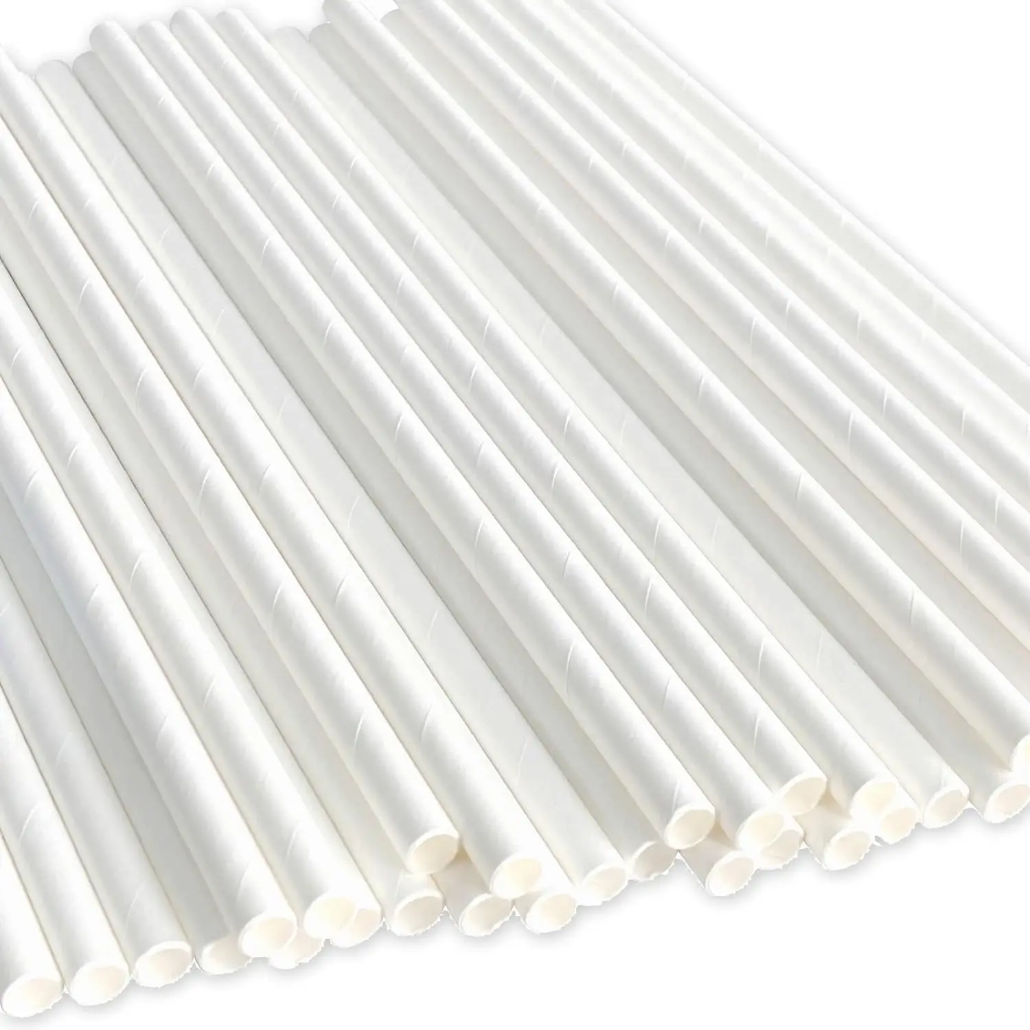 [100pcs] 197mm*6mm Extra Durable Paper Straws Biodegradable- Premium Toxin Free Paper Straws Bulk- Drinking for Juices