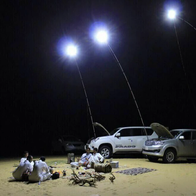 12V LED Telescopic Fishing Rod Outdoor Lantern Camping Lamp Light Night  Fishing Road Trip - AliExpress