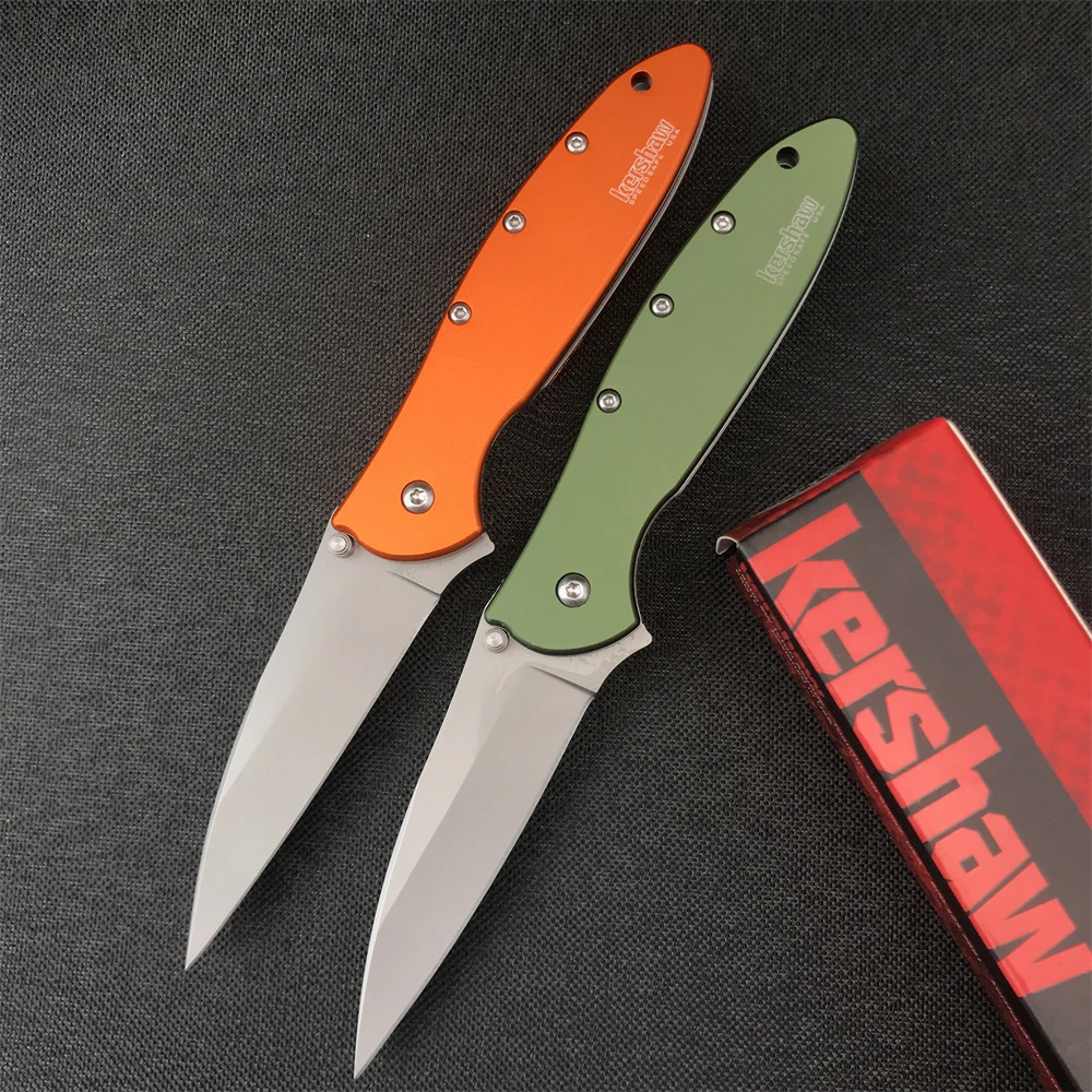 

Полностью стальной складной Нож Кершоу Leek 1660OL 1660OR Sandvik 14C28N Клинок для охоты на природе выживания