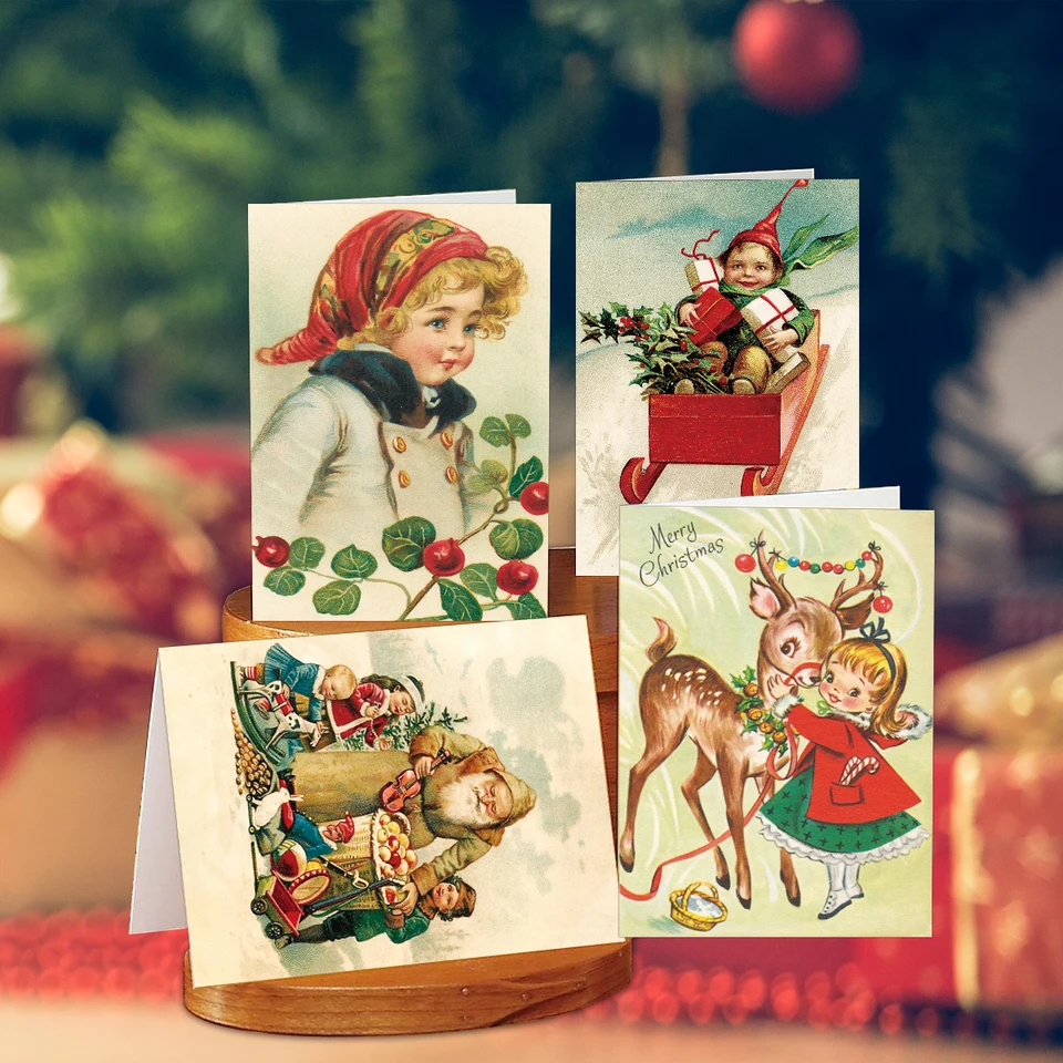 12 Biglietti Di Natale Con Buste E Adesivi – Cartoline Natalizie A6 Per Auguri Speciali Ad Amici E Famiglia - 2