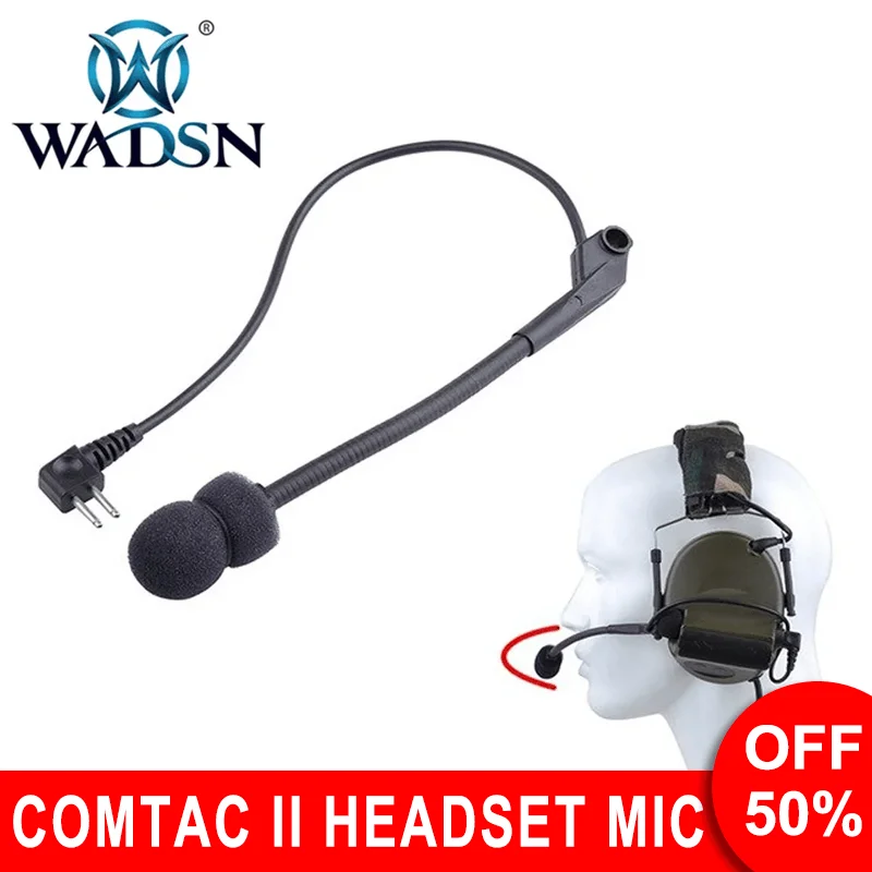 WADSN Tactical Headsets Mic Parts For Comta II Noise Reduction Headphone Accessories Comta headset replacement boom mic