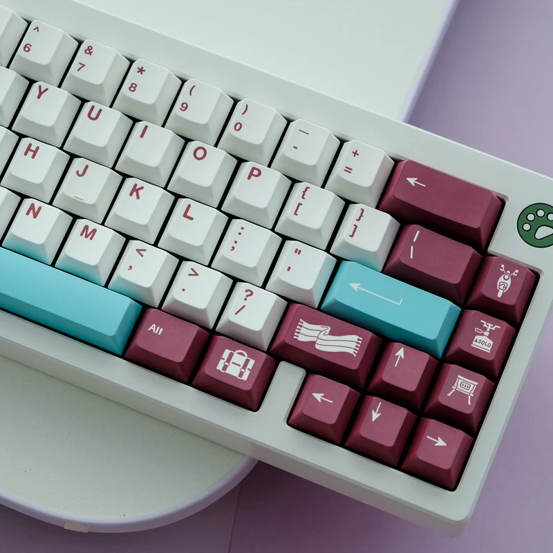 Chaves Gmk Yuru Keycaps Cereja Perfil Pbt Tintura Sublimação Teclado Mecânico para mx Switch com 1.75u 2u Shift 150 - Imagem 2