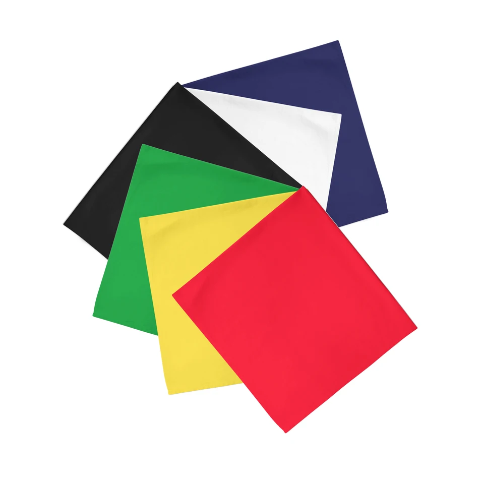 Pack of 3 Solid Polyester Bandanas for Versatile Use