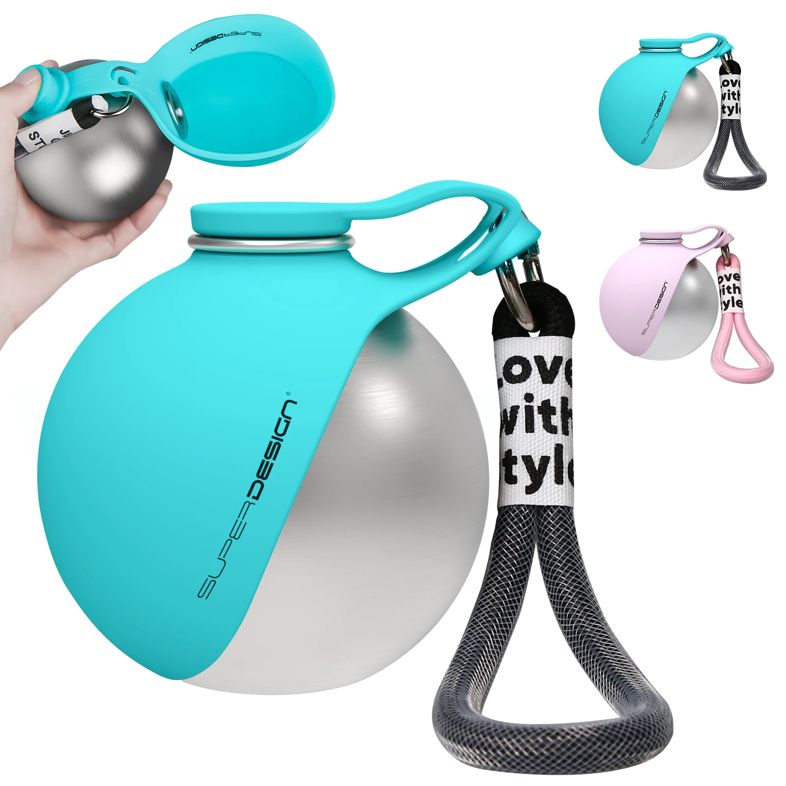 2-in-1 Portable Dog Water Bottle for Small Dogs - Leak-Proof thumbnail 4