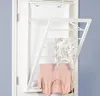 Wall-Mounted Drying Rack, White, Ideal for Laundry or Dish Drying. 5