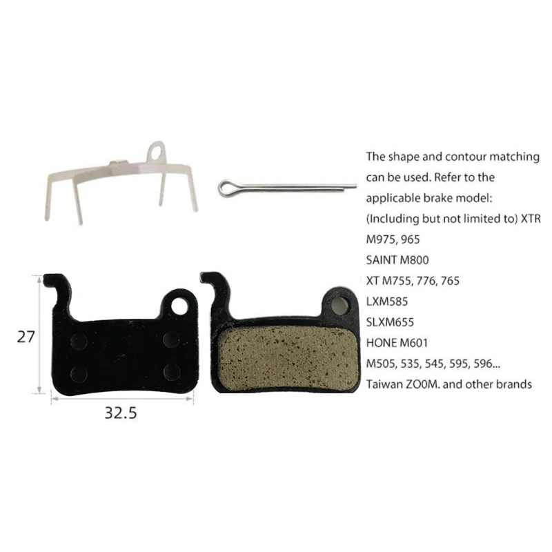Bicycle Disc Brake Pads 4 Pairs for Shimano Deore XT M765 XTR M965 LX M585 SLX Hone M601 Alfine S500 Saint M800 bicycle disc brake pads brake pads bike brake pads